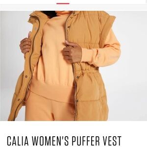 CALIA by Carrie Underwood Women's Tan Puffer Vest